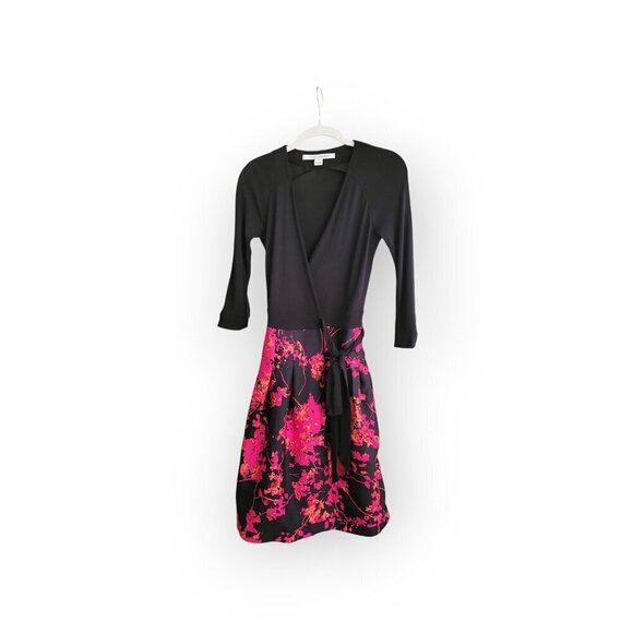 Diane von Furstenberg Jewel Wool Silk Wrap Minidress Size 0 - Picture 5 of 14